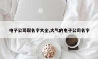 电子公司取名字大全,大气的电子公司名字