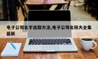 电子公司名字选取方法,电子公司名称大全集最新