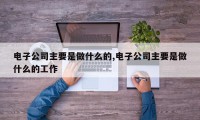 电子公司主要是做什么的,电子公司主要是做什么的工作