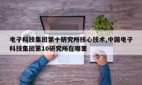 电子科技集团第十研究所核心技术,中国电子科技集团第10研究所在哪里