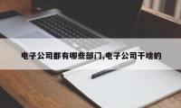 电子公司都有哪些部门,电子公司干啥的
