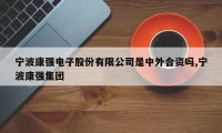 宁波康强电子股份有限公司是中外合资吗,宁波康强集团