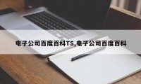 电子公司百度百科TS,电子公司百度百科