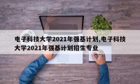 电子科技大学2021年强基计划,电子科技大学2021年强基计划招生专业