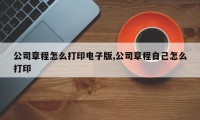 公司章程怎么打印电子版,公司章程自己怎么打印