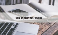 瑞星微,瑞芯微公司简介