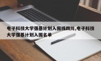 电子科技大学强基计划入围线四川,电子科技大学强基计划入围名单